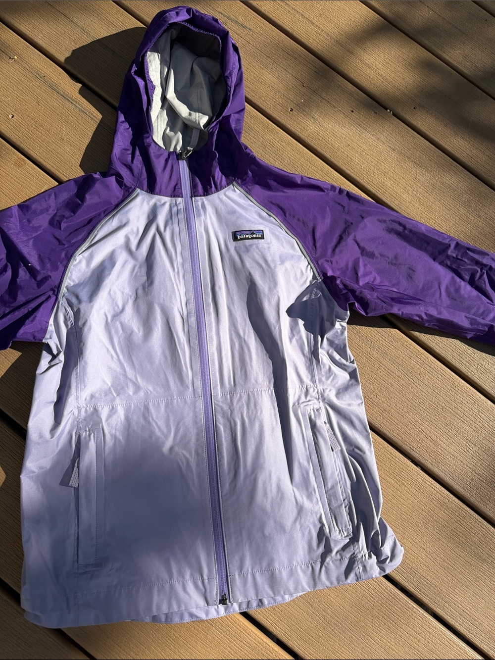 Patagonia Kids Purple & Light Lavender Hooded Raincoat